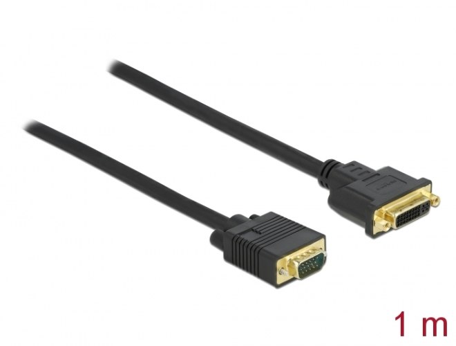 כבל מסך Delock Cable DVI 24+5 Female To VGA Male 1 m