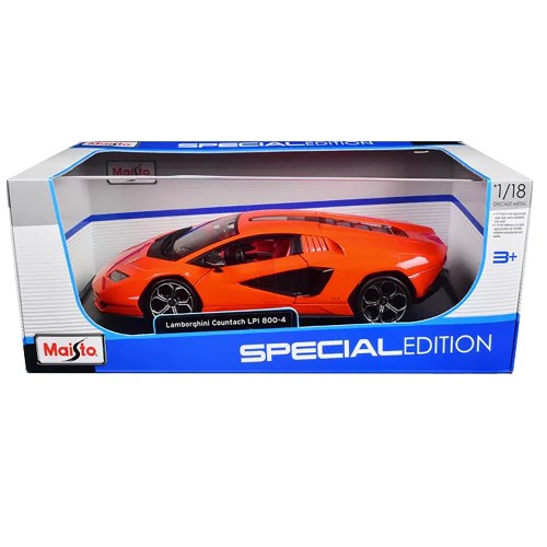 מאיסטו - מכונית למבורגיני קונטאש כתום Maisto Lamborghini Countach LPI-  1:18