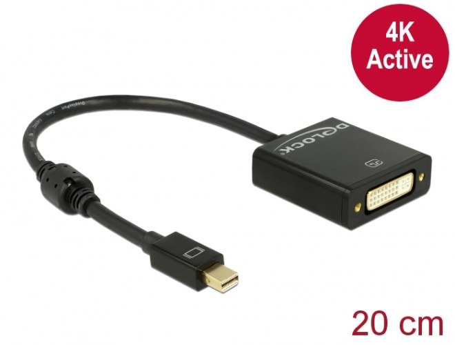 מתאם אקטיבי Delock Active mini DisplayPort 1.2 to DVI Adapter 4K