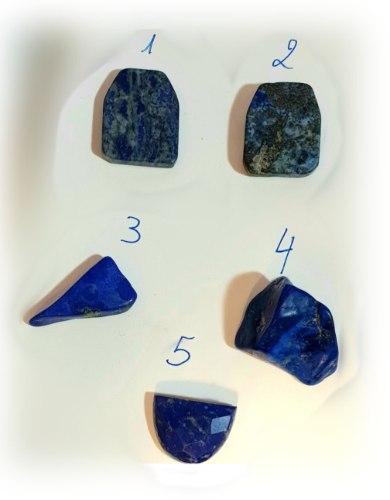 אבן לפיס לזולי טבעית כחולה לבחירה ממספר אבנים