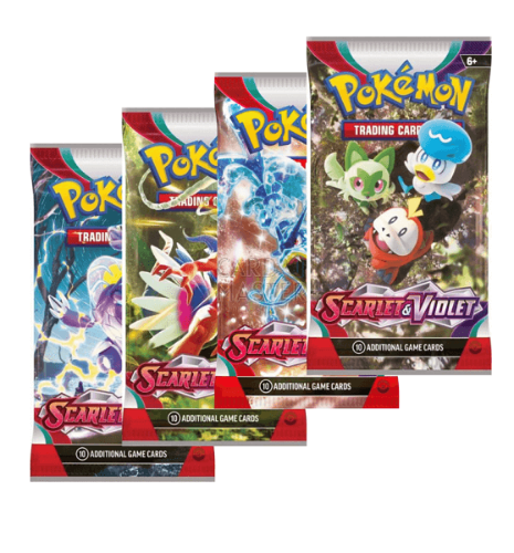 Pokemon TCG: Scarlet & Violet 1 Booster Pack 2023 קלפי פוקימון מקוריים חבילת בוסטר סקרלט ויולט