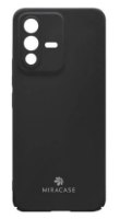 כיסוי שחור עבור Miracase Vivo V23 – פריט בודד בצבע שחור עם פתחים למצלמות בחלק העליון ולוגו Miracase בתחתית אלחוטית