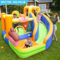 מתקן קפיצה מתנפח לחצר עם מגלשה D72050 מבית Doctor Dolphin