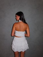 RUFFLES SKIRT- ICE