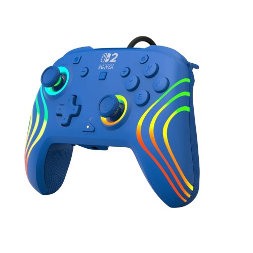 בקר גיימינג חוטי Turtle Beach Afterglow Wave ל־Nintendo Switch 2 בצבע כחול