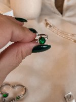 טבעת רנה- ירוק אמרלד