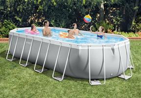 בריכת אולטרה אובלית 610×305×122 סדרת PRISM FRAME דגם 26798 ערכת יצרן מבית INTEX