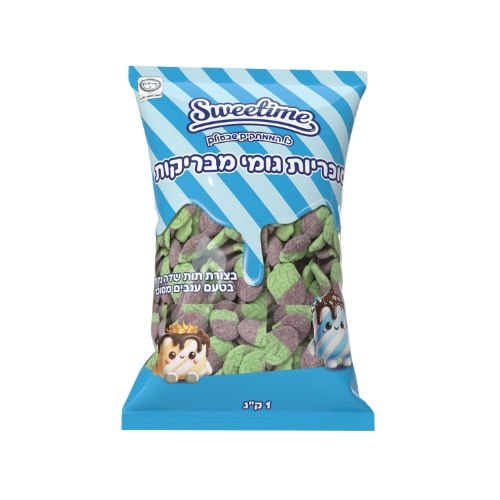 קילו גומי בצורת תות גדול חמוץ בטעם ענבים