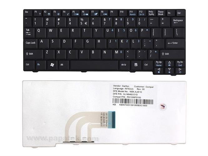 החלפת מקלדת למחשב נייד אייסר Acer Aspire One Black Keyboard A110 A150 D150 D250 KAV60 ZG5
