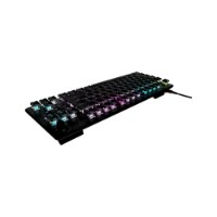 מקלדת גיימינג Turtle Beach Vulcan II TKL – מקלדת שחורה עם תאורת RGB צבעונית על רקע לבן