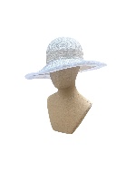 כובע לאירוע בצבע לבן  white summer hat Israel