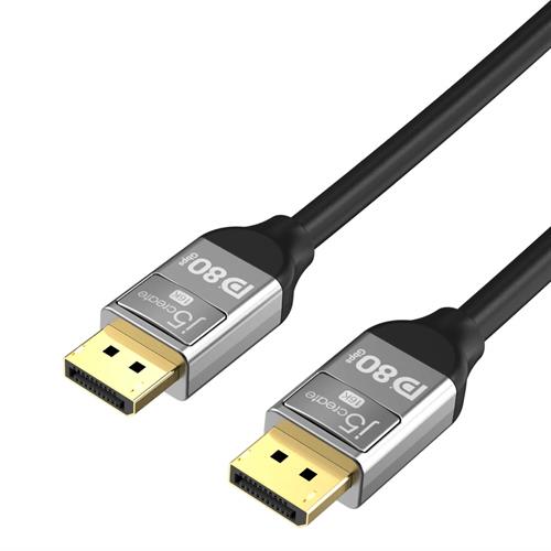 כבל j5create DisplayPort 2.1 80Gbps באורך 1.6 מטר, 16K-60Hz | 8K-120Hz | 4K-240Hz