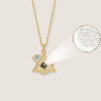 שרשרת יונת השלום משולב במגן דוד עם ננו תנ״ך
