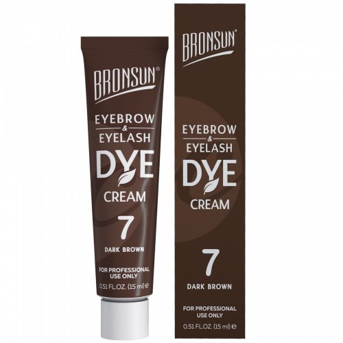 צבע לגבות ולריסים Bronsun cream dark brown