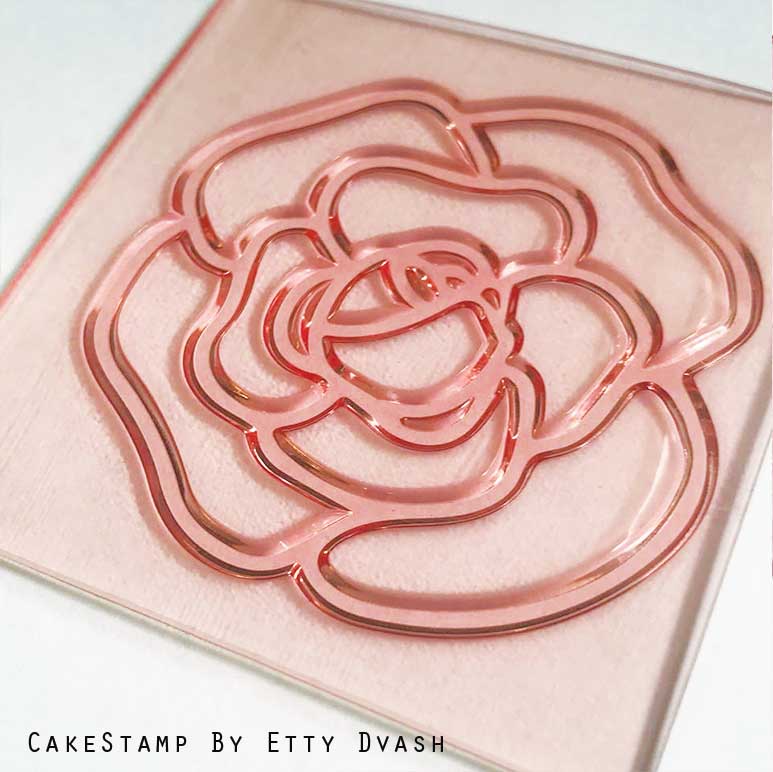 Chanel inspired flower and logo - set of two stamps