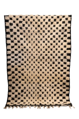 שטיח משבצות שחור לבן