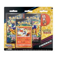 קלפי פוקימון קראון זנית' בליסטר 3 חב' Pokémon TCG: Crown Zenith Pin Collection (Cinderace)