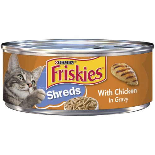 שימורים מזון רטוב פריסקיז לחתול נתחי עוף ברוטב 156 גרם - FRISKIES CHICKEN IN GRAVY SHREDDED 156G