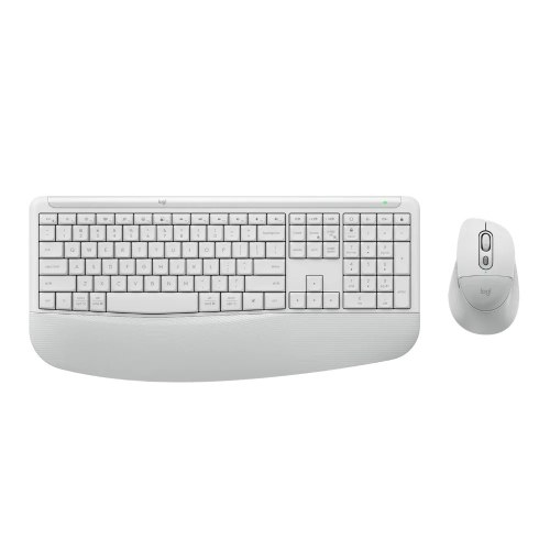 מארז Logitech MK880 Signature Comfort Plus אלחוטי בצבע Off-White