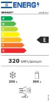 מקרר 4 דלתות 572 ליטר Sharp דגם SJ-8960-BK זכוכית שחורה גלאט שארפ