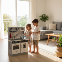 מטבח לילדים מעץ אלקטרוני אדווה W10C493K מאת בית העץ