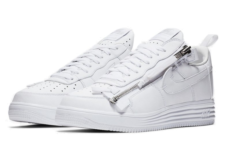 נעלי נייק Nike Lunar Force 1 לבן עם זיפר