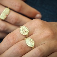 Textured Oval Ring