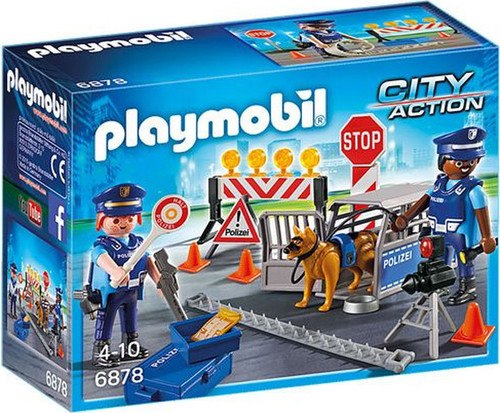 Playmobil - פליימוביל - מחסום משטרתי - דגם 6878