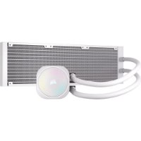 קירור נוזלי למעבד צבע לבן Corsair NAUTILUS 360 RS ARGB – מציג את מערכת הקירור הנוזלי הלבנה עם רדיאטור ומשאבת ARGB מוארת