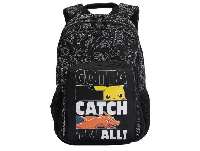 תיק בית ספר פוקימון 3 תאים פיקאצ'ו צ'ריזארד  "Pokemon Backpack "Gotta catch 'em all