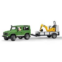 ג'יפ לאנדרובר גורר מיני באגר - 02593 BRUDER - Land Rover Defender
