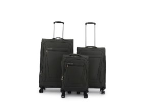 סט 3 מזוודות SWISS בד קלות וסופר איכותיות - צבע אפור