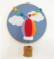 ערכת יצירה כפולה DIY ערכת תפירה - כדור פורח לחדר ילדים ומובייל קשת בענן- סט של 2 יצירות