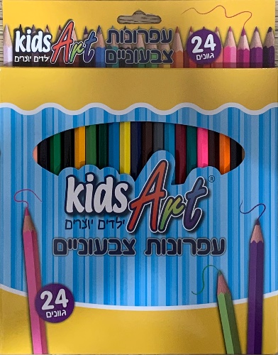 24 עפרונות צבעוניים KidsArt