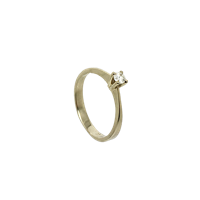 טבעת אירוסין זהב צהוב 14K יהלום מרכזי OP09160064308