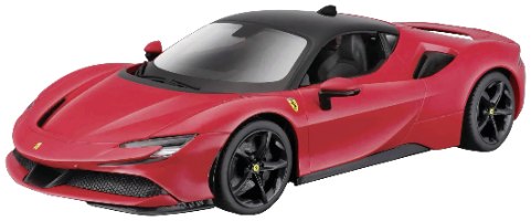 דגם מכונית בוראגו פרארי סטראדל אדומה Bburago Ferrari SF90 Stradale 1:18