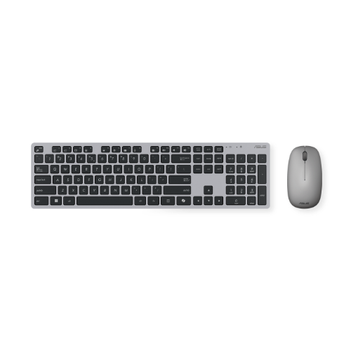 סט מקלדת ועכבר אלחוטי ASUS W5000 שחור/לבן/אפור
