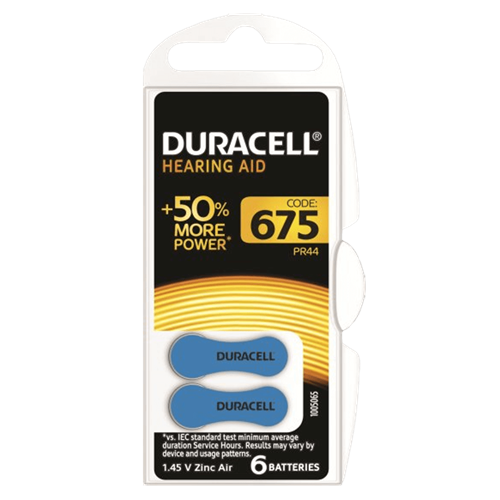 סוללה למכשירי שמיעה Duracell 675