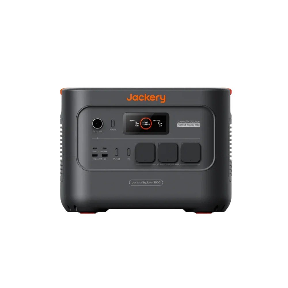 תחנת כוח ניידת Jackery Explorer 3000 V2 3072Wh 3600W – טעינה מהירה יחידת כוח אפורה כהה