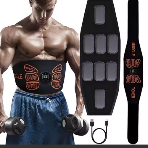 חגורת EMS לחיטוב הרזיה ועיצוב בטן מתקדם MuscleEMS