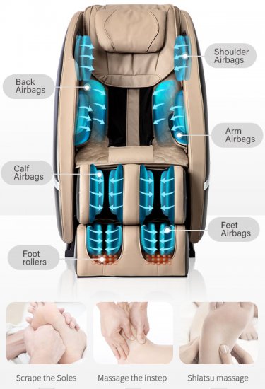 כורסת עיסוי מולטי פונקציונלית Medics Care BERLINA  3D