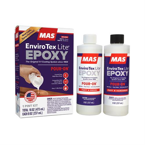 אמייל קר לכיסוי משטחים Mas Envirotex Lite קיט 236+236 מ"ל