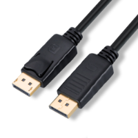 כבל DisplayPort (דיספליי פורט) זכר-זכר באורך 1.8 מטר, תומך 4K@60hz