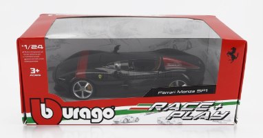 דגם בוראגו מכונית פרארי מונזה שחורה 1/24 Bburago Ferrari Monza SP1