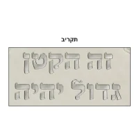 כרית לברית מילה דמוי עור מהודר אותיות בולטות כסוף 74X50 ס"מ תכלת מרדכי