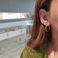 חישוקי זהב חישוק 2.5 ס"מ 2.5 ממ