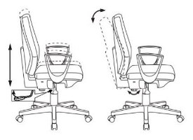 כיסא משרדי - BUROCRAT CH-545/418 - שחור