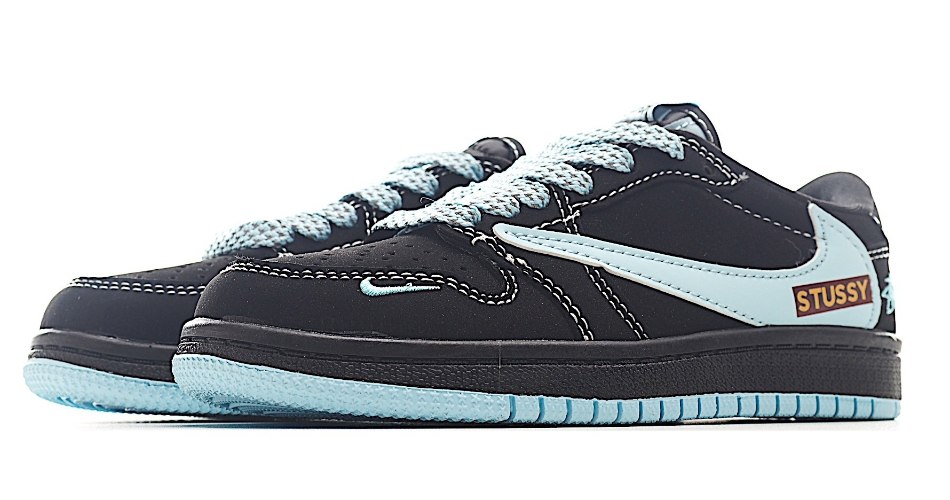 נעלי נייק טרוויס סקוט Nike x Travis Scott Air Jordan 1 שחור טורקיז