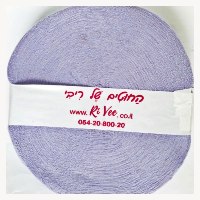 חוטי טריקו לסריגה פרוסים ורחבים צבע סגול לילך פסטל|חוטי טריקו לסריגה|חוטי טריקו צבע לילך פסטל בהיר ועדין|
