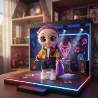 בובת קיי פופ מנגנת עם עיניים 5D גדולות – K-POP5D